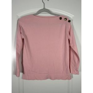 Zara Knitwear Pink Long Sleeve Button Detail Shoulder Sweater Girls 10 Y/140cm